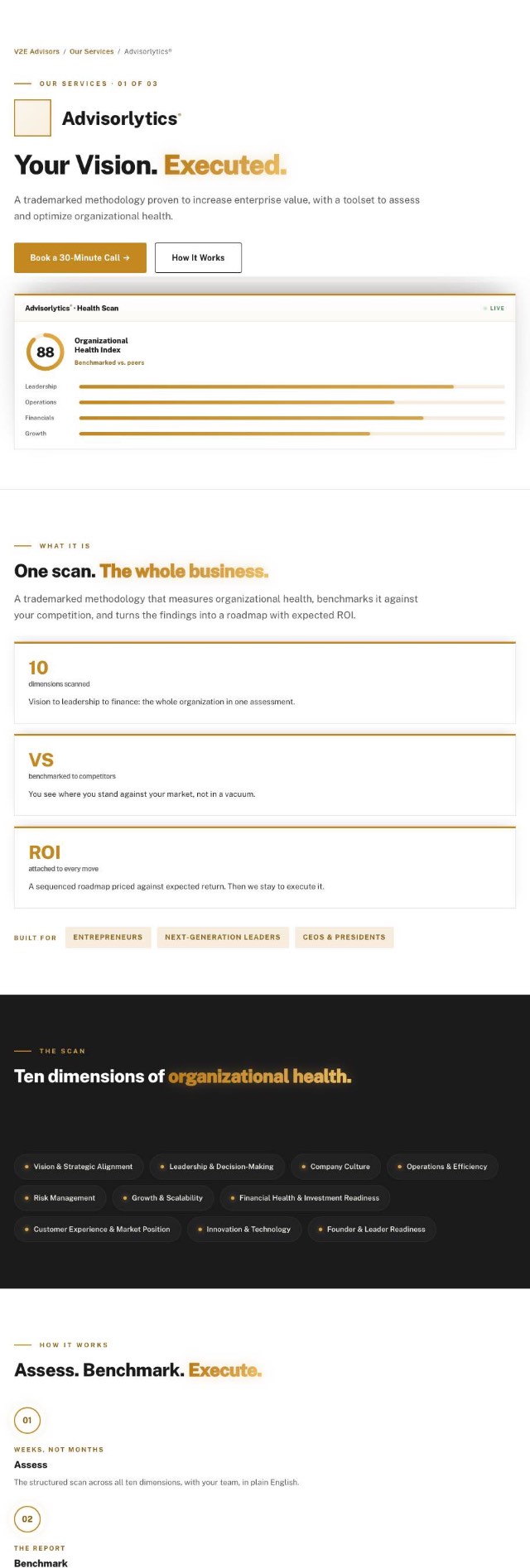 Advisorlytics service page